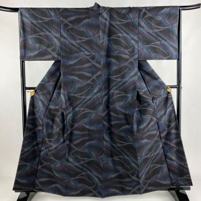 うさこ様専用❗️紬 古代琉球 裄70 黄土色 やまと謹製 端布あり 越後