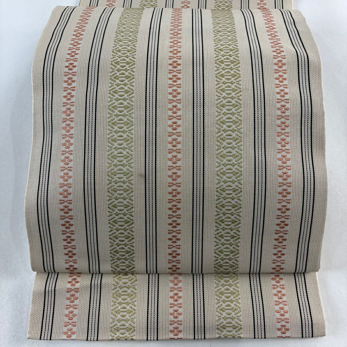 未使用美品　夏帯　八寸名古屋帯　375　30,5 楽天市場】夏物 八寸名古屋帯 紗 未使用品 破れ格子模様 正絹