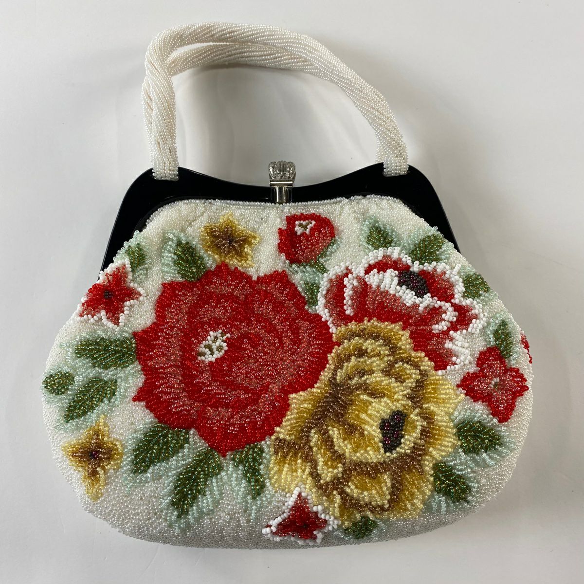 和装ビーズバッグ 30％OFF 和装バッグ 優品 ビーズバッグ フォーマル 草花 紫