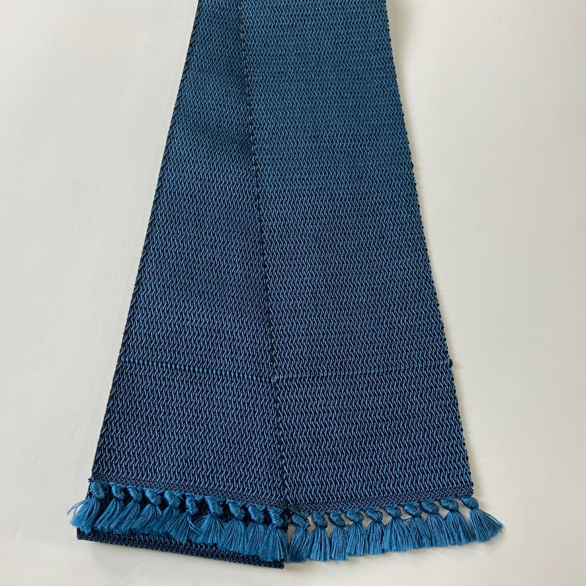 角帯 美品 優品 紬地 縞 紺色 正絹｜中古・古着・リサイクル着物