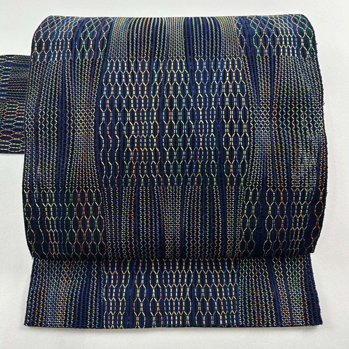 着物 単衣 刺繍 ピンクとイエローのドット きもの コットン 水玉