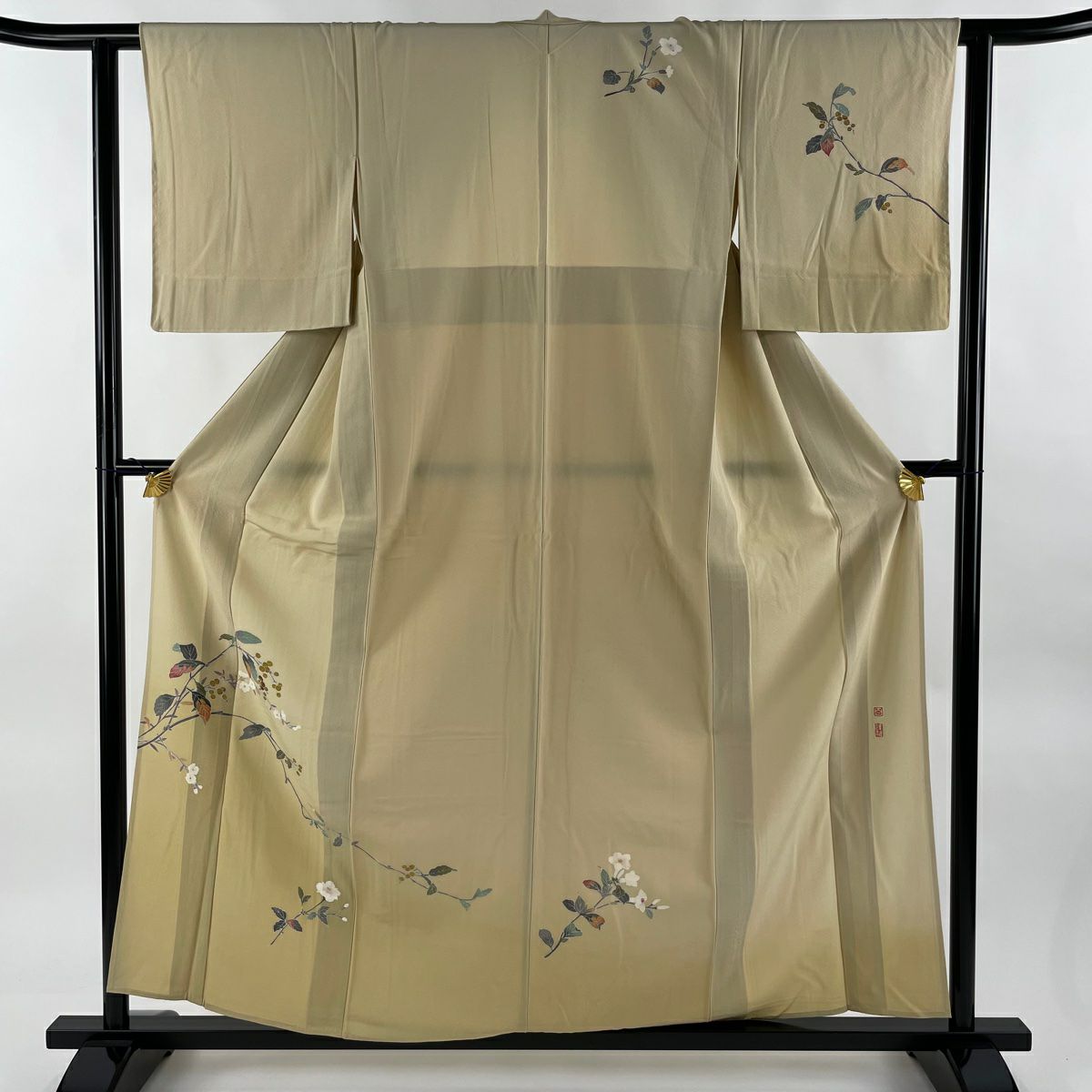 色無地 身丈155.5cm 裄丈64cm M 薄物 人間国宝 羽田登喜男 絽 色無地 身丈155.5cm 裄丈64cm M 薄物 人間国宝 羽田登喜男 絽