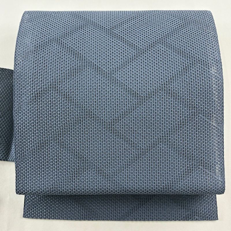 名古屋帯 美品 秀品 夏帯 桧垣 青紫 化繊｜中古・古着