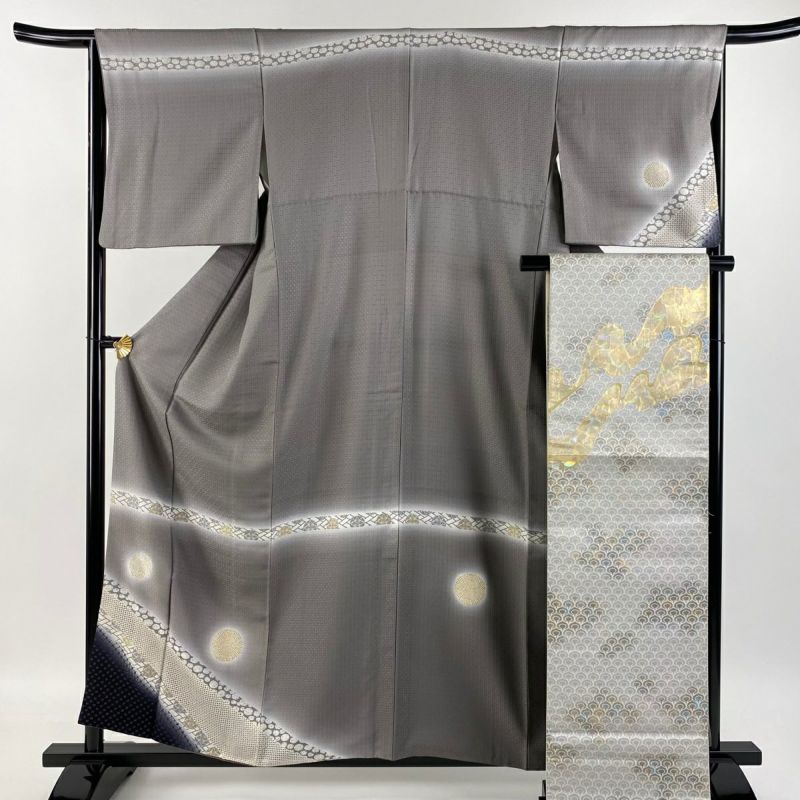 未使用近い 美品 袷 正絹 振袖フルセット 身丈162 裄64 袖丈96