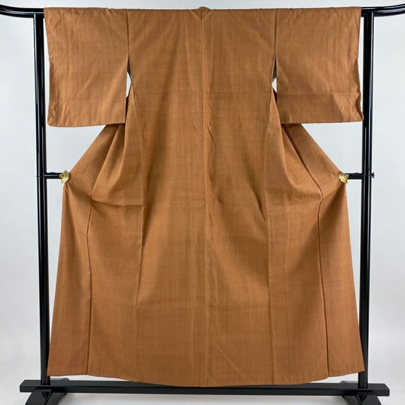 重要無形文化財 結城紬 着物 身丈162cm 裄65.5cm M A828-13