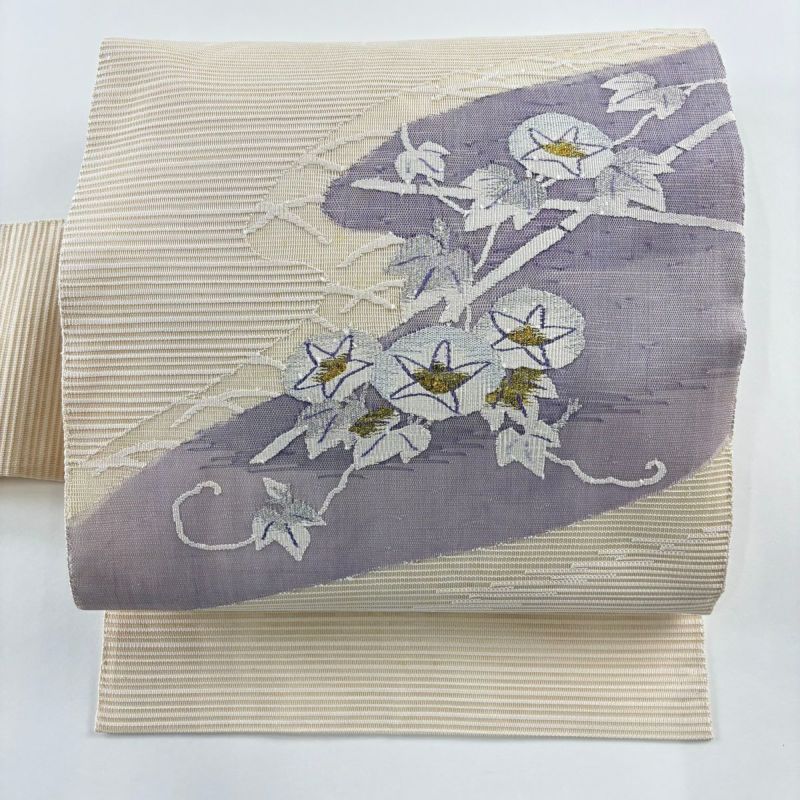 週末セール❤️新品未使用 正絹 夏名古屋帯 紗絽 朝顔