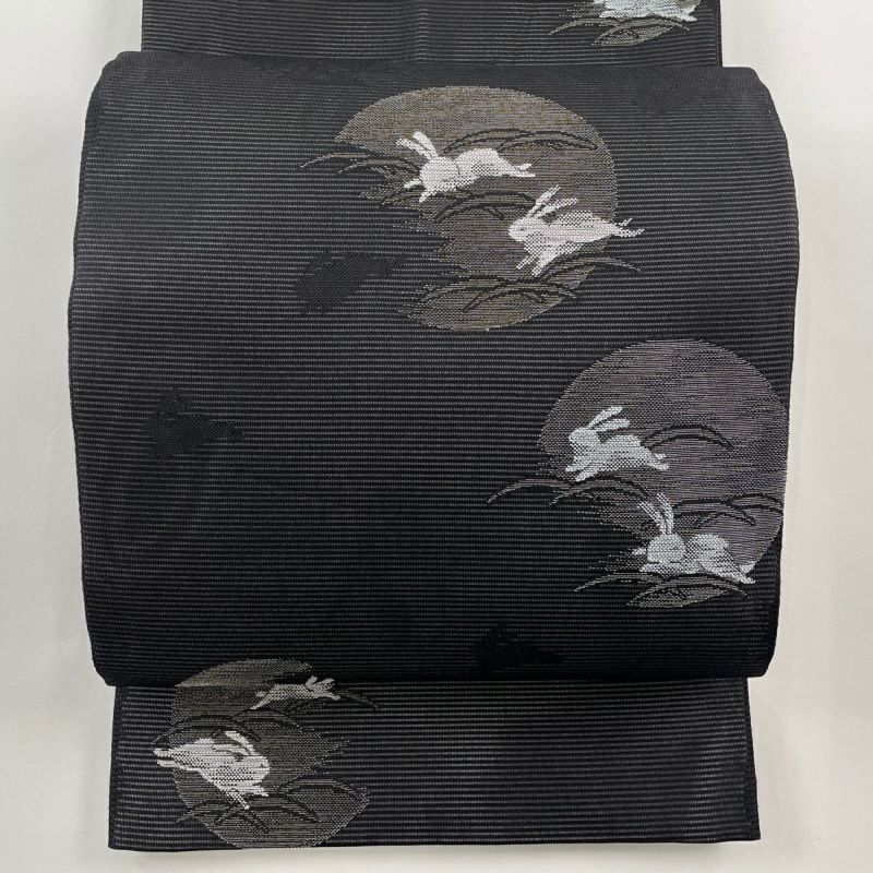 ◇うさうさ388◇趣味の帯集い◇未使用品 正絹 六通袋帯 丸紋