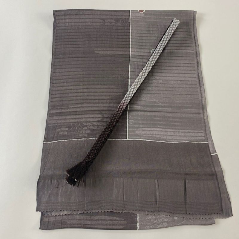和装セット 美品 優品 帯締め帯揚げ2点セット 幾何学模様 地紋