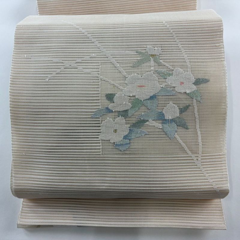 名古屋帯 美品 秀品 夏帯 八寸名古屋帯 松葉仕立て トンネル