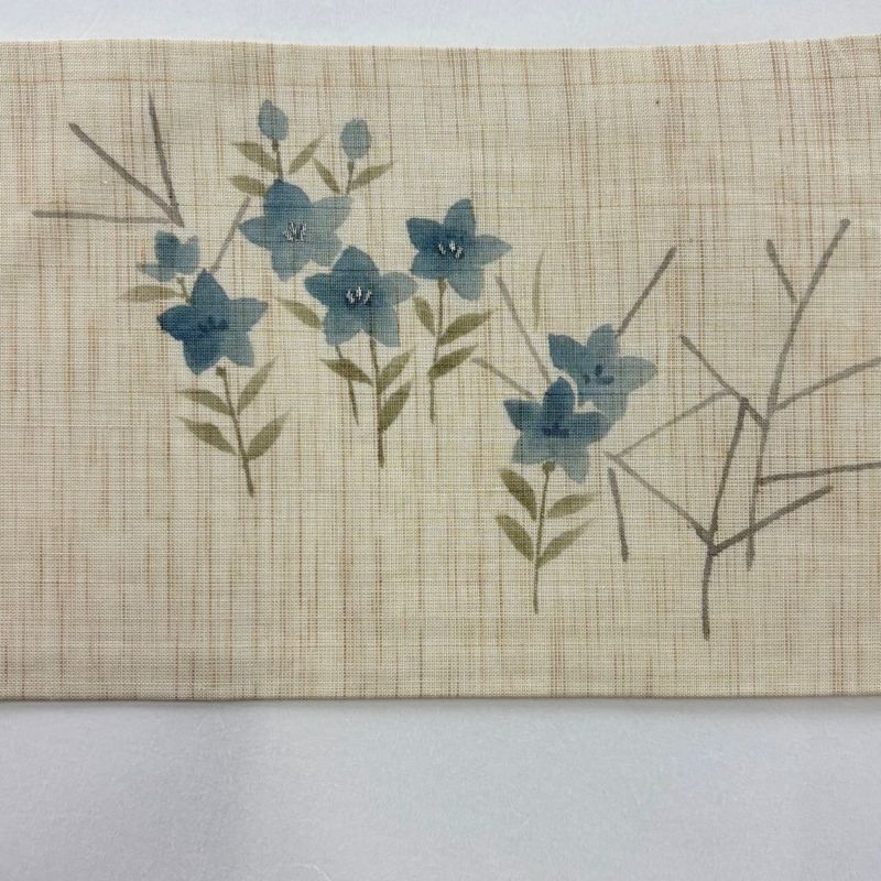 作家物　夏帯　名古屋帯　夏名古屋帯　桔梗　NO7 楽天市場】＼青緑色が、再入荷！／夏帯 日本製 名古屋帯 新品 夏