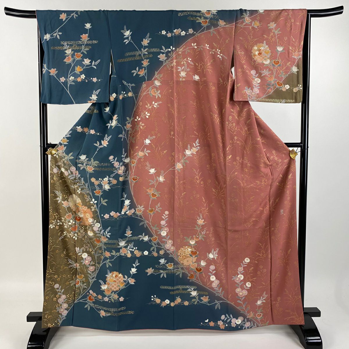 正絹【辻ヶ花】訪問着　金箔　袷 正絹【辻ヶ花】訪問着 金箔 袷 正絹【辻ヶ花】訪問着金箔袷