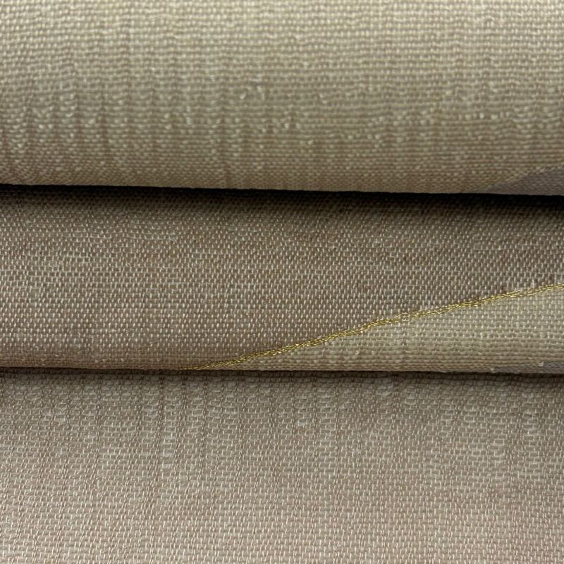 袋帯 美品 秀品 夏帯 幾何学模様 金糸 薄茶色 お太鼓柄 正絹