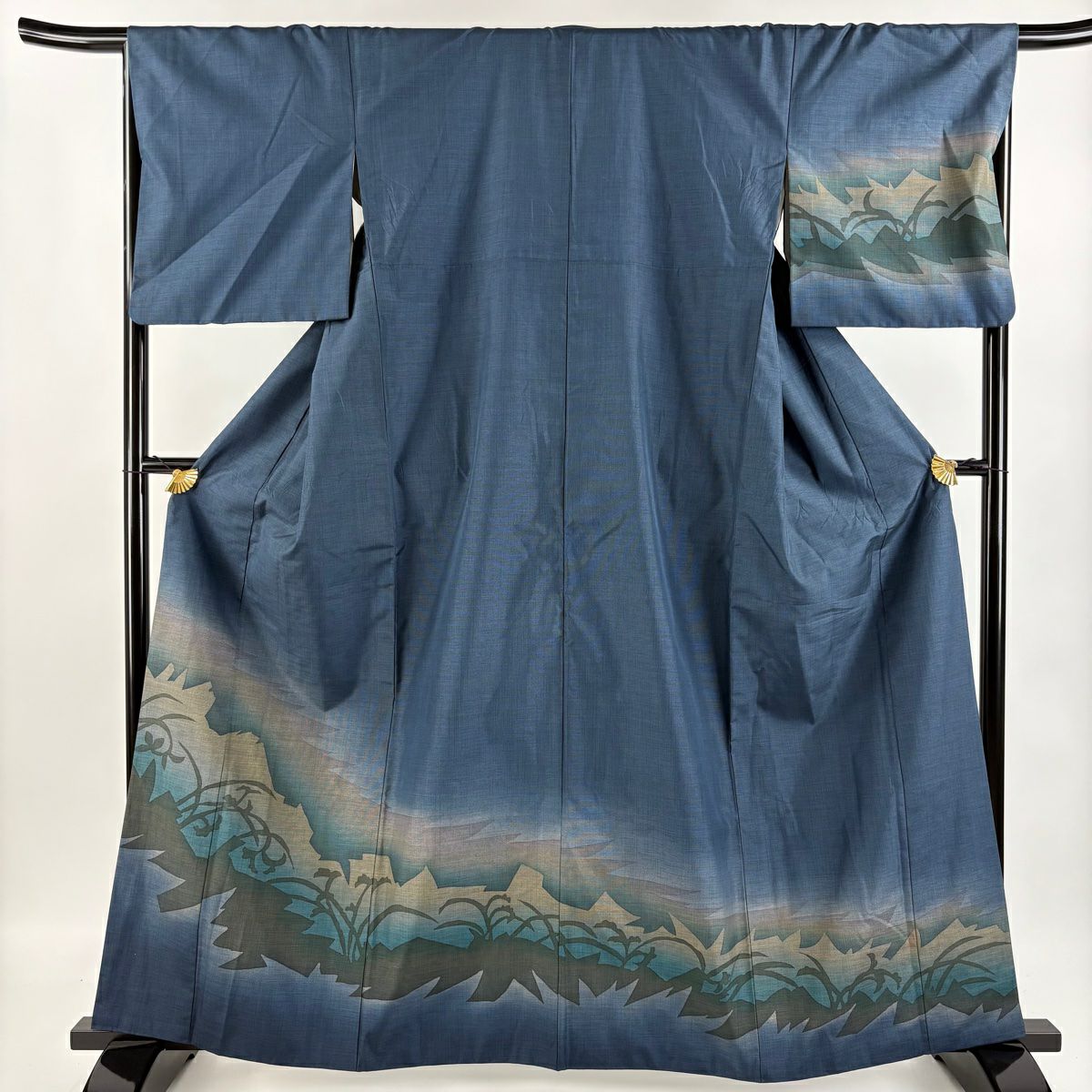 【付け下げ】 着物 袷 広衿 花 模様 銀彩入り 身丈約164cm 楽天市場】銀（着物｜和服）：レディースファッションの通販