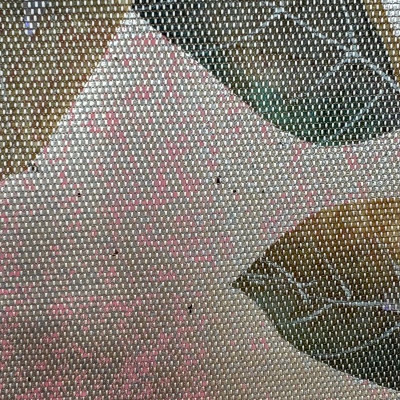 名古屋帯 秀品 枝花 螺鈿箔 箔 銀色 正絹｜中古・古着