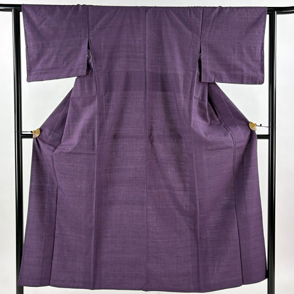 紬 身丈151cm 裄丈62cm S 単衣 紫 正絹 優品｜中古・古着・リサイクル