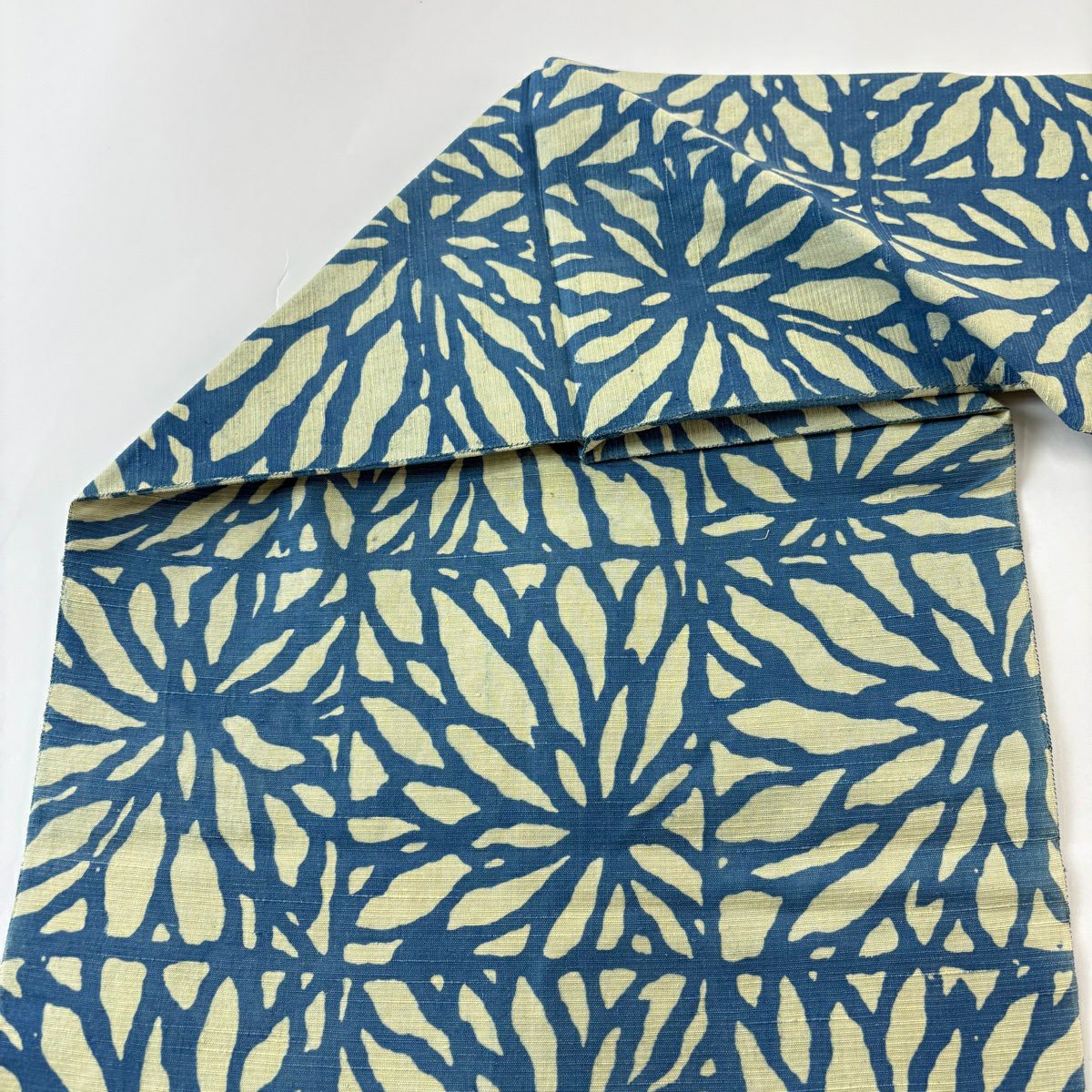 名古屋帯 秀品 紬地 花 薄緑 正絹｜中古・古着・リサイクル着物通販