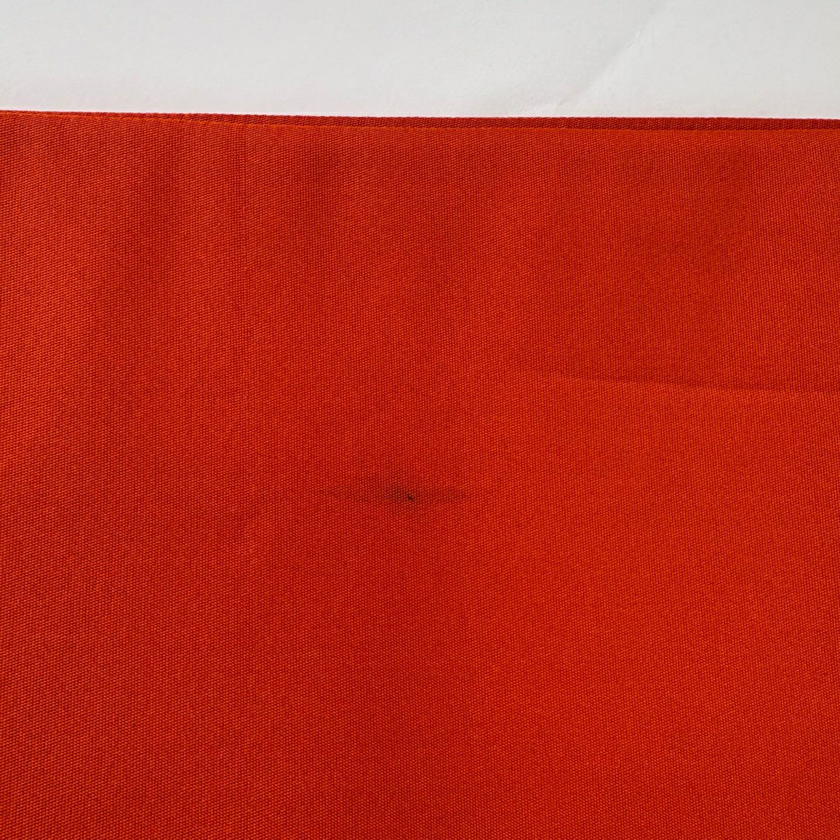 袋帯 秀品 花唐草 相良刺繍 金通し オレンジ お太鼓柄 正絹｜中古