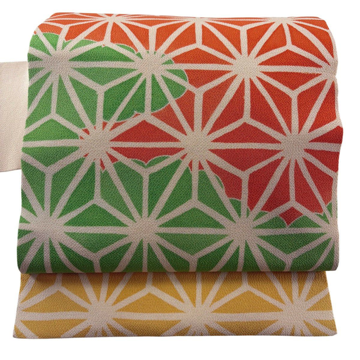 美品［ 名古屋帯 ］正絹　ベージュ系統　名物裂　鹿　シカ　街着　着物 美品［ 名古屋帯 ］正絹 ベージュ系統 名物裂 鹿 シカ 街着 着物 楽天