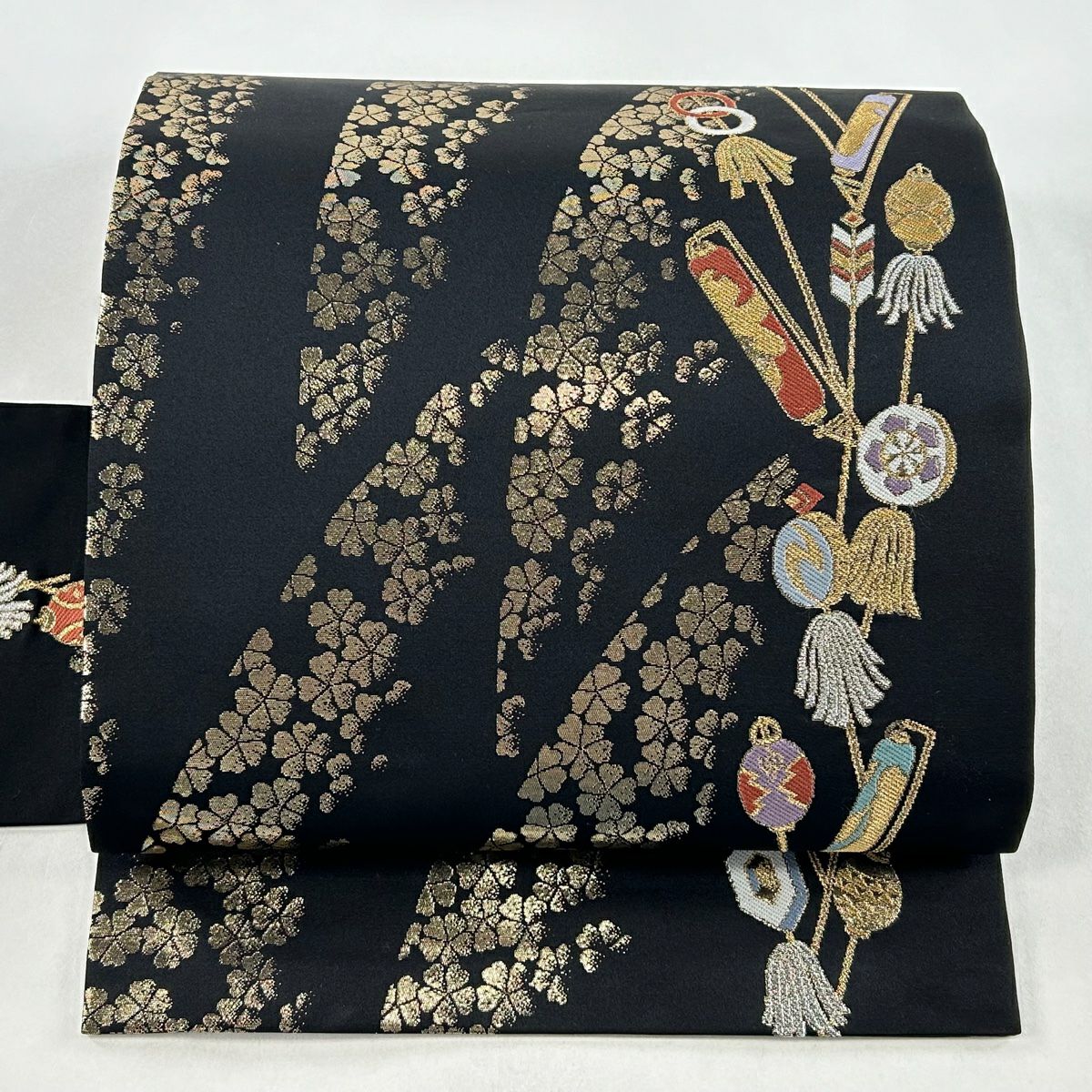 名古屋帯 美品 秀品 夏帯 八寸名古屋帯 舟 ホシササキリ 箔 金糸