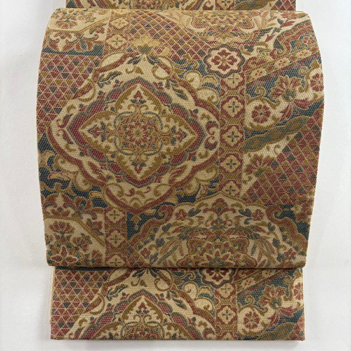 LULU18 半幅帯 化繊 刺繍 鳥 黄土色 some-pri 半幅帯「文鳥図鑑」浅葱色 | 染工房ユキヤオンライン