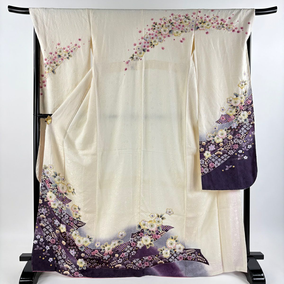 30％OFF 振袖 身丈161cm 裄丈67.5cm L 袷 やまと 牡丹 金彩