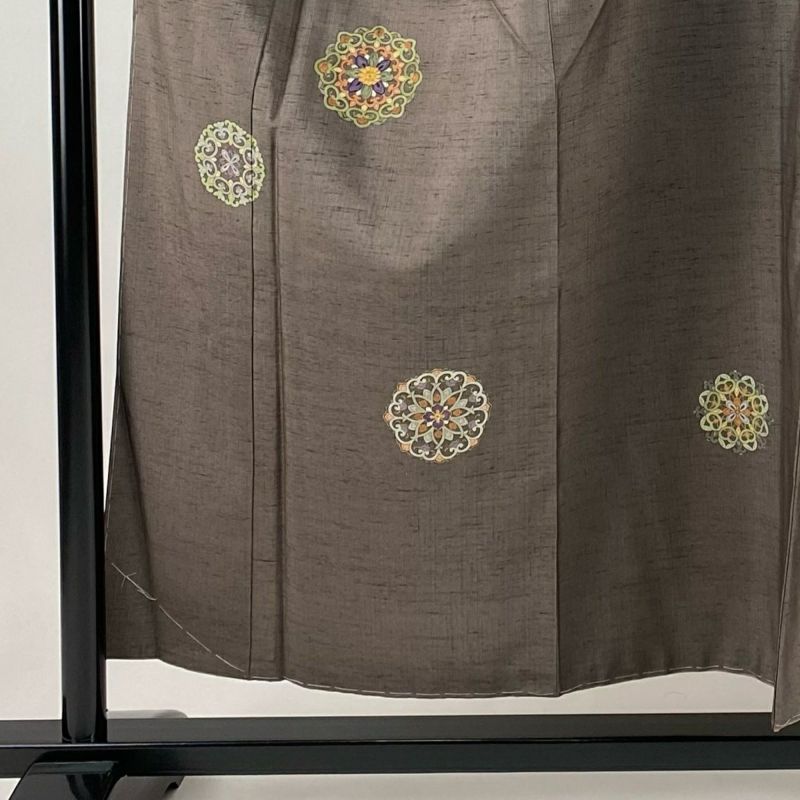 【付け下げ】 着物 袷 広衿 松林 模様 金糸刺繍 濃淡カラー 身丈約159cm 付け下げ】 着物 袷 広衿 松林 模様 金糸刺繍 濃淡カラー 身丈約