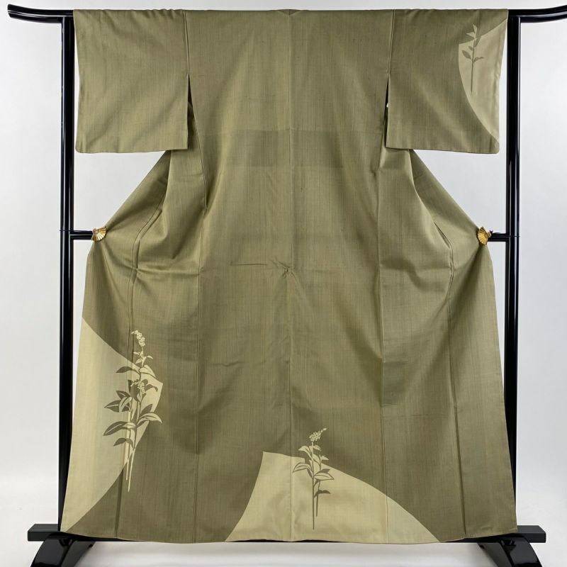 未使用　単衣　160cm　縞文様　正絹紬　k913 楽天市場】単衣 紬 160の通販
