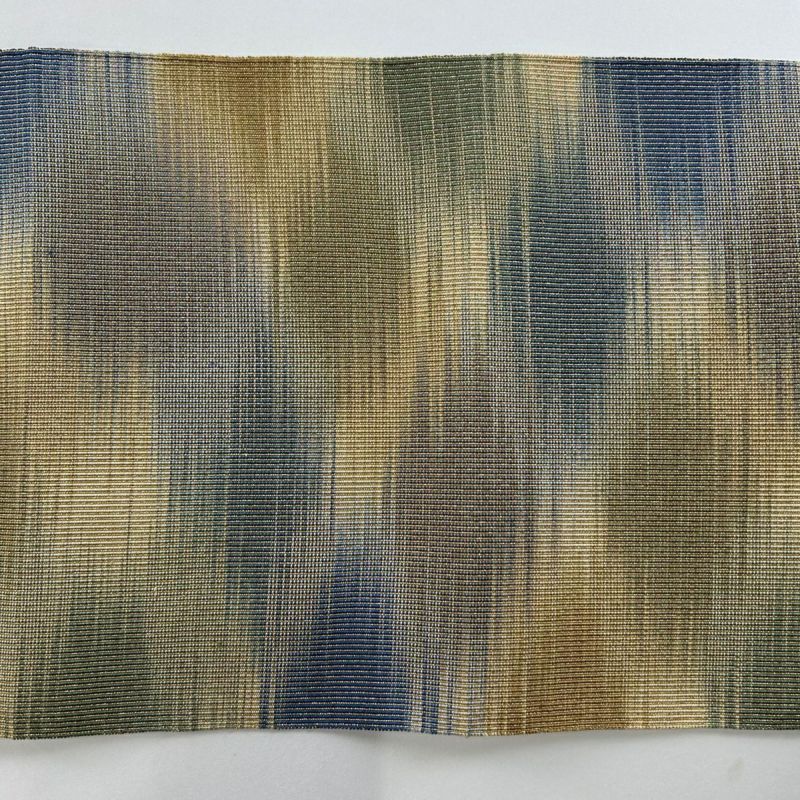 袋帯2点 名古屋帯 美品 秀品 八寸名古屋帯 松葉仕立て 縞 青灰色 正絹