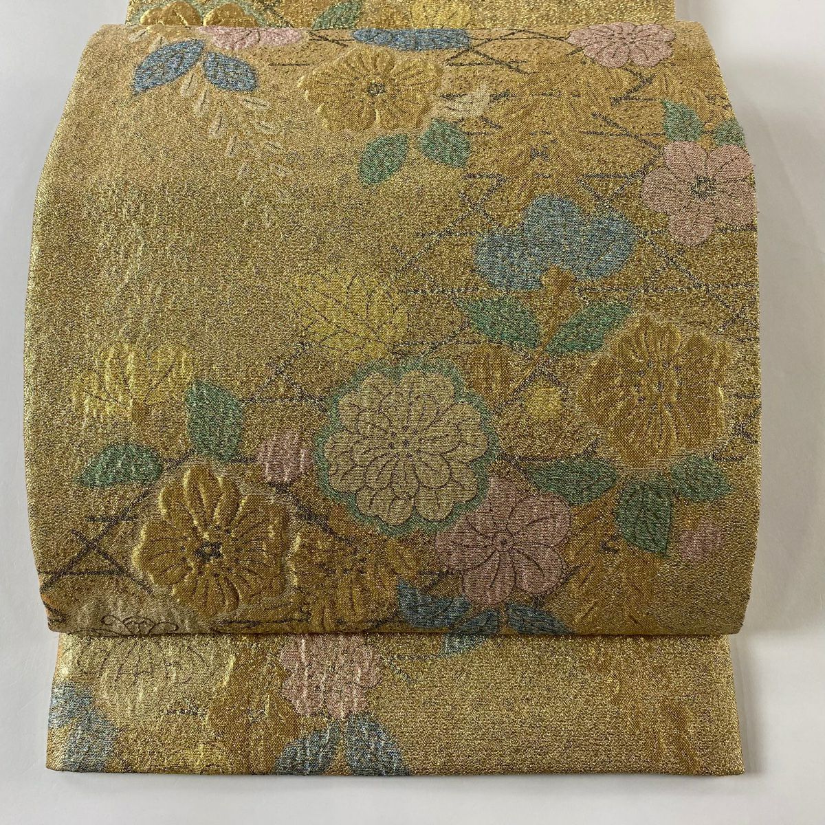 B 辻が花 金糸 キラキラ 六通 正絹 振袖・訪問着用 フォーマルな袋帯 B 辻が花 金糸 キラキラ 六通 正絹 振袖・訪問着用 フォーマルな