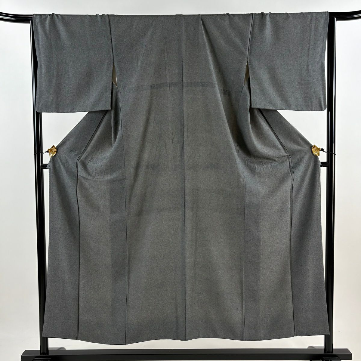 江戸小紋 身丈161cm 裄丈65cm M 袷 鮫 灰緑 正絹 名品｜中古・古着