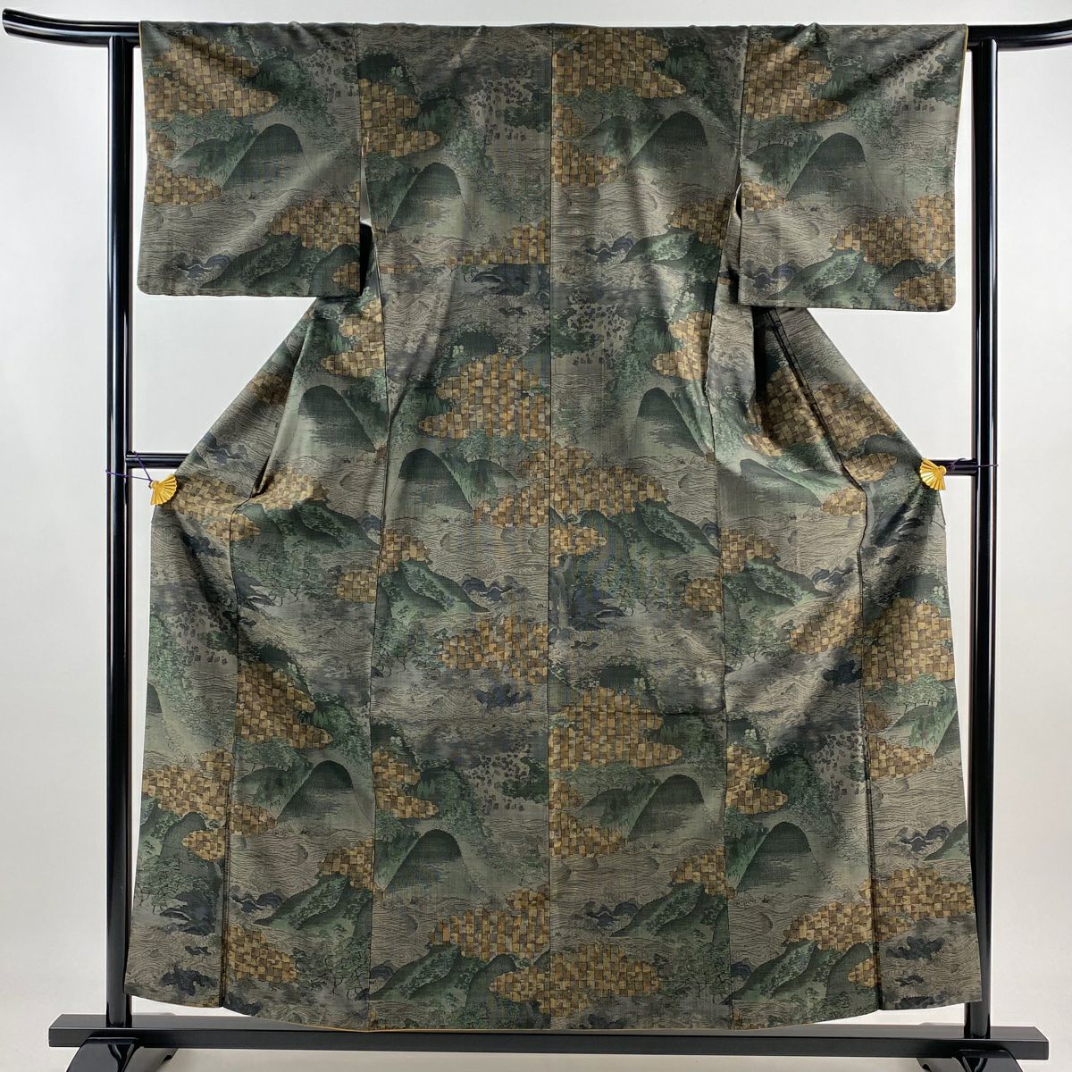 【美品　トールサイズ】白根沢　単衣　紅花　紬　裄丈71.5 身丈170 楽天市場】リサイクル 着物 身丈170（種類（着物）小紋）の通販