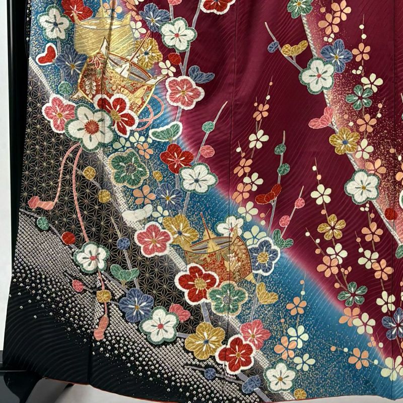 KU1046 美品 振袖 身丈168.5cm 着物 トールサイズ 十三詣り KU1046 美品 振袖 身丈168.5cm 着物 トールサイズ 十三詣り