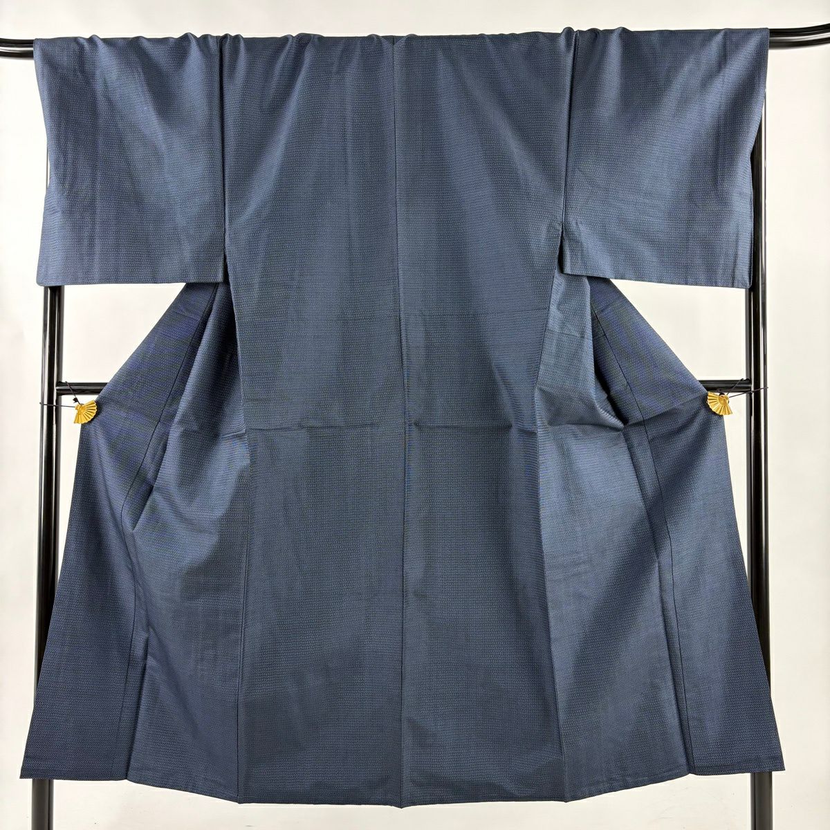 美品】 男着物 身丈147.5cm 裄丈71cm M 袷 紬 アンサンブル 亀甲絣