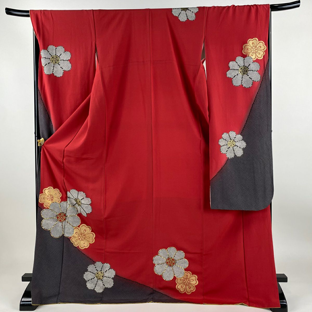 振袖フルセット 身丈165.5裄68.5 豪華振袖 金彩 熨斗花蝶文 逸品 名品 豪華 振り袖 フルセット 別誂長襦袢付 絞り 金彩 逸品 振袖