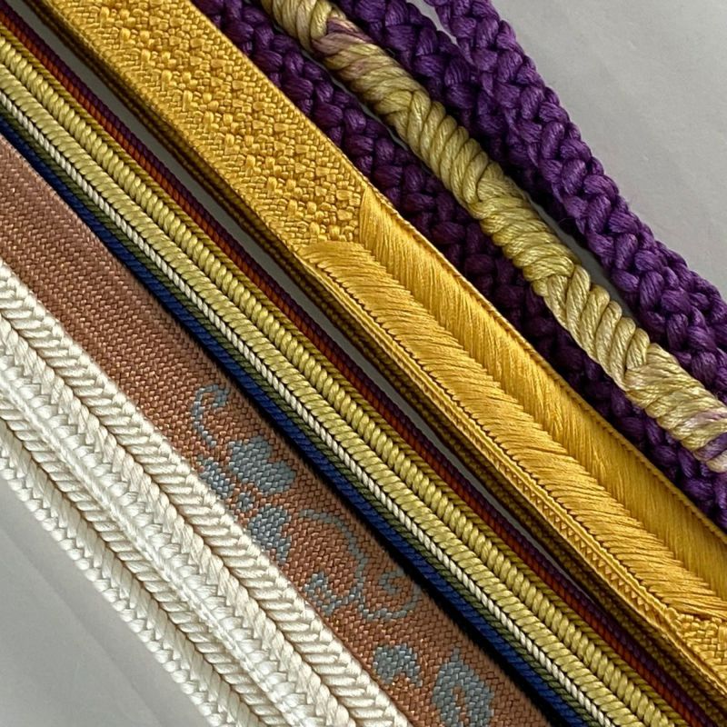 帯締め 優品 帯締め5本セット 紫 正絹 和装小物｜中古・古着
