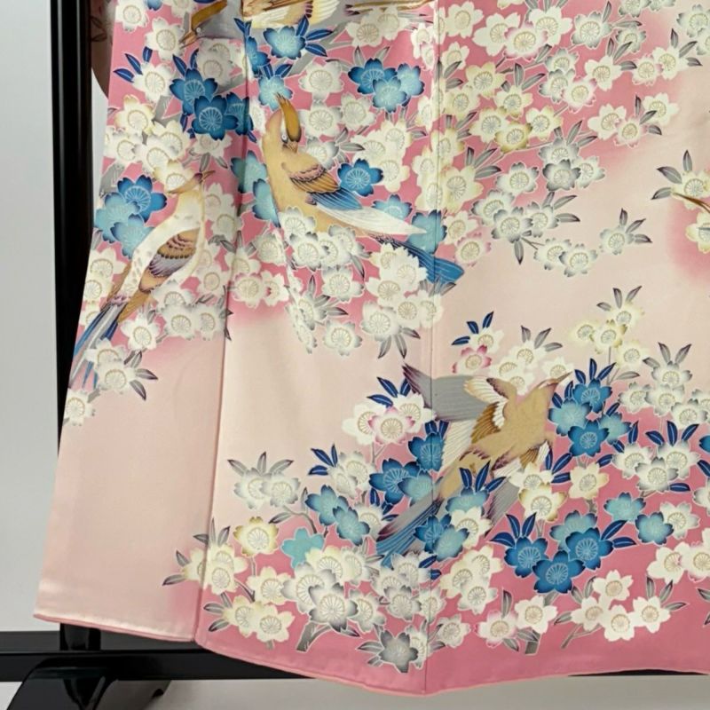 新品 高級 長襦袢 薄桃 ピンク 桜柄 半襟付き 着丈約123cm 付下げ 袷 正絹 桜色 ピンク 金駒刺繍 身丈156.5裄62.5 - メルカリ