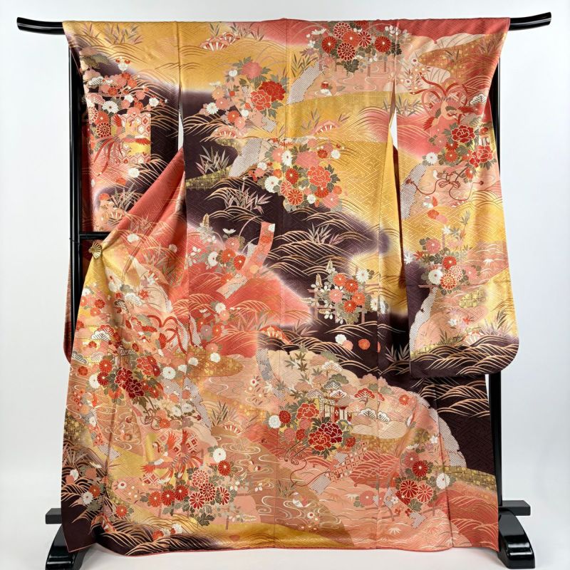 KN3888 振袖 身丈157.5cm 正絹 着物 成人式 楽天市場】【成人式 振袖 レンタル】成人式 振袖|成人式振袖