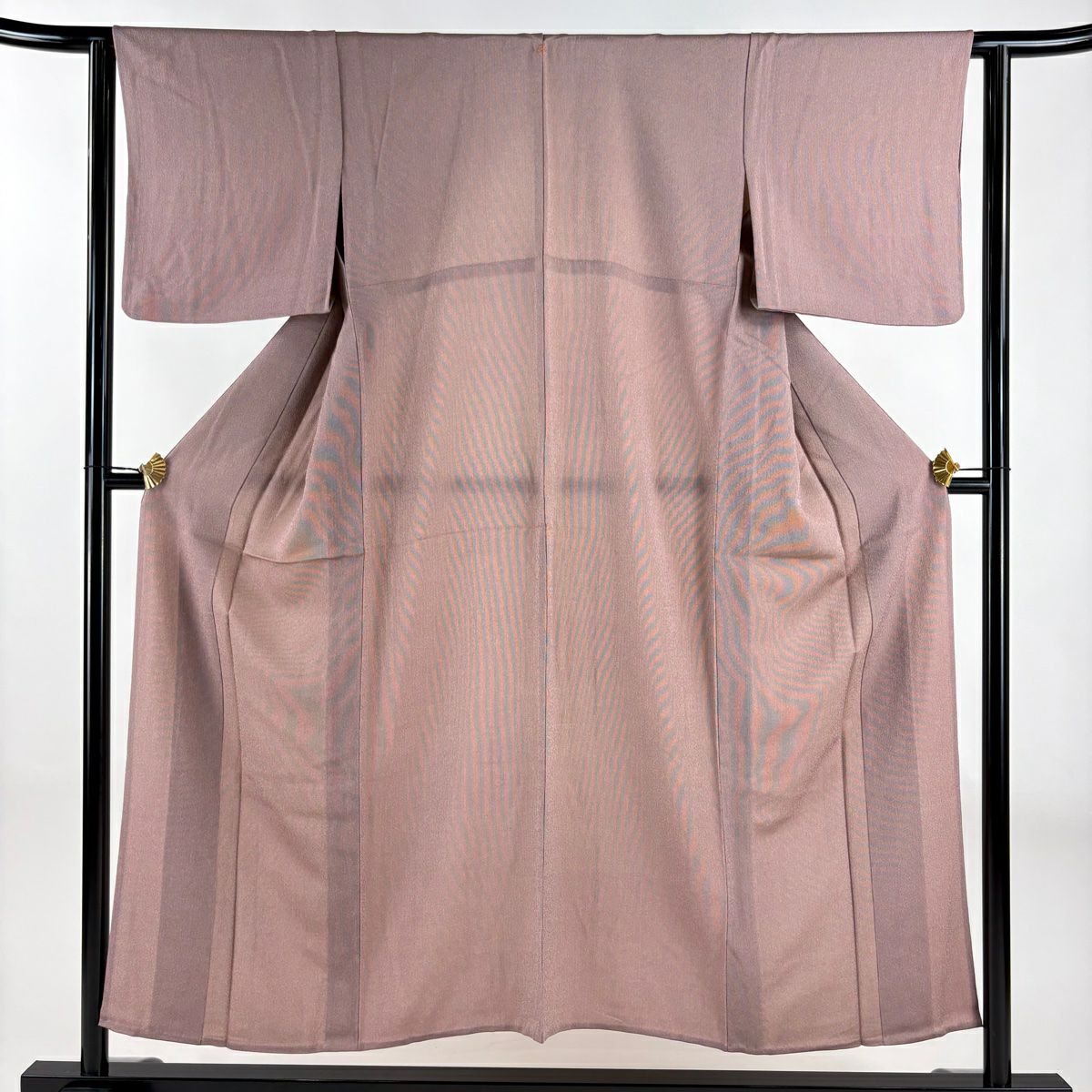 美品】 江戸小紋 身丈164cm 裄丈67cm M 単衣 万筋 紫 正絹 秀品｜中古