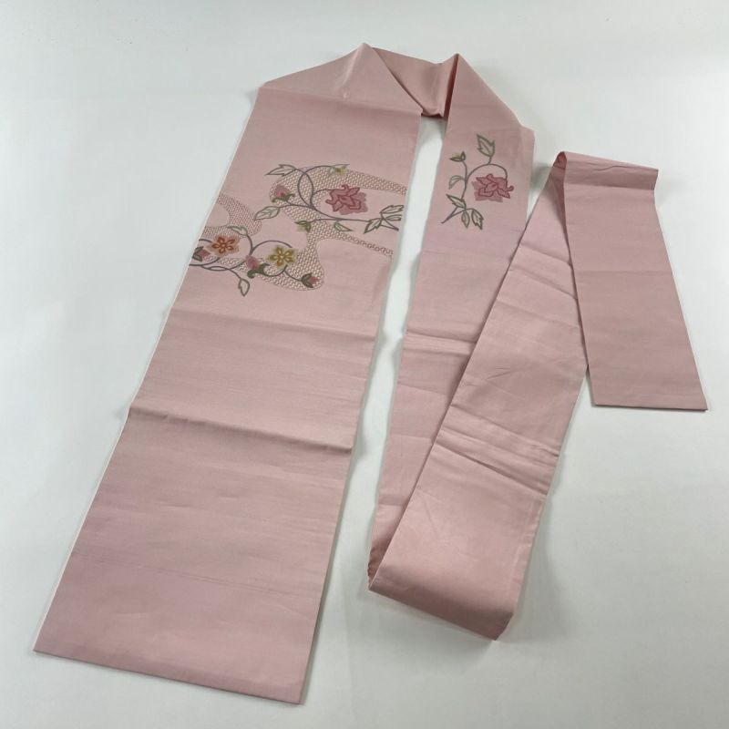 ★専用★美品 名古屋帯 塩瀬 ピンクがかった薄いグレー 唐花 3m66cm 8d638b96ac44f940b243979391b764