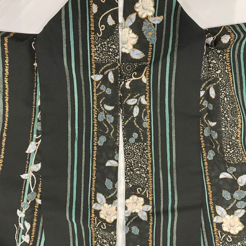 花柄 長襦袢 黒 花柄刺繍ブラウス | jinko