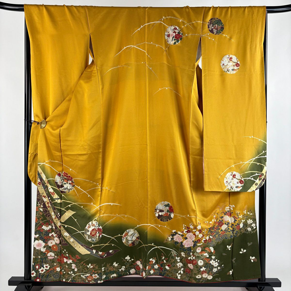 振袖 身丈167.5cm 裄丈65cm M 袷 谷崎潤一郎の世界 落款あり 蝶 梅