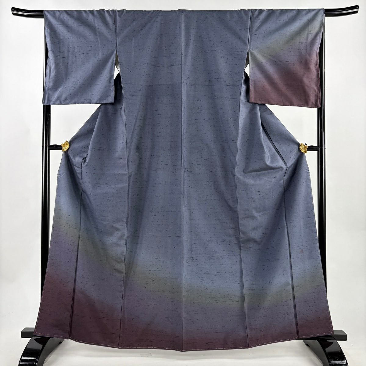 付下げ 身丈163.5cm 裄丈66.5cm M 袷 紬地 落款あり 裾ぼかし 染め分け
