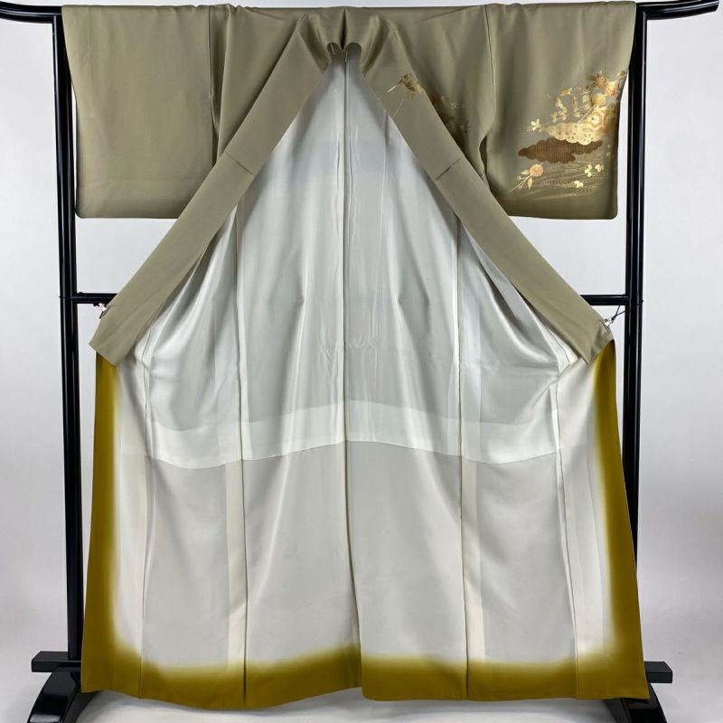 【hirotan 53】◇正絹長襦袢美品14点まとめ売り◇ 最新作正統派古典 白/赤 御所車柄/牡丹柄 吉澤織物/最高級金彩手