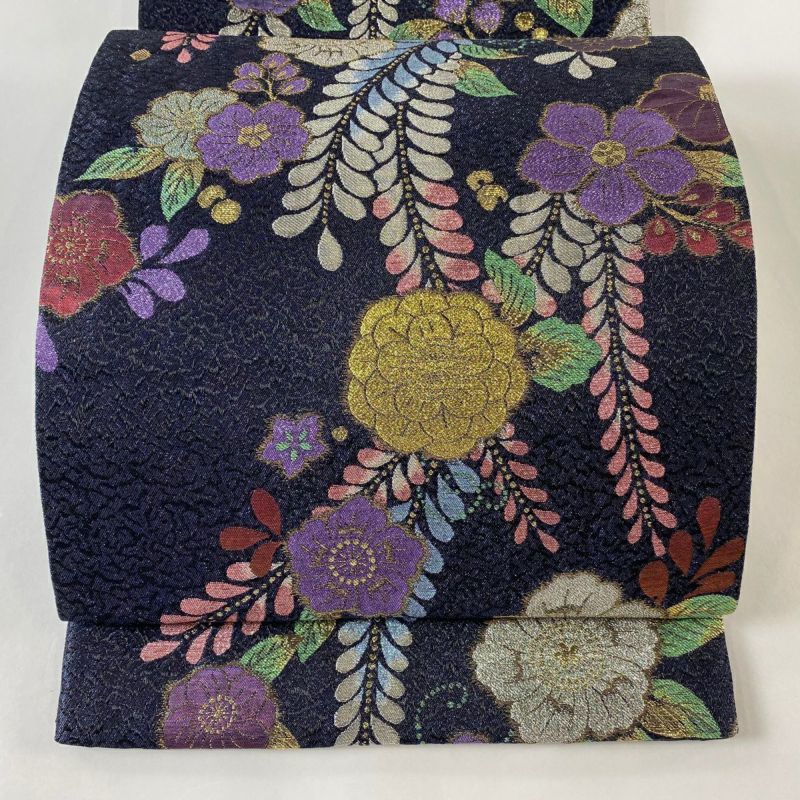 辻ヶ花 袋帯 正絹 上品な色味 銀糸 六通T-4675 辻ヶ花 袋帯 正絹 上品な色味 銀糸 六通T-4675