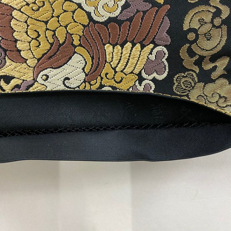 V8022 ●高級 正絹 唐織 六通 袋帯 オシドリ 平和屋着物◎六通柄袋帯 唐織 飛鶴花車文 金糸 正絹 逸品