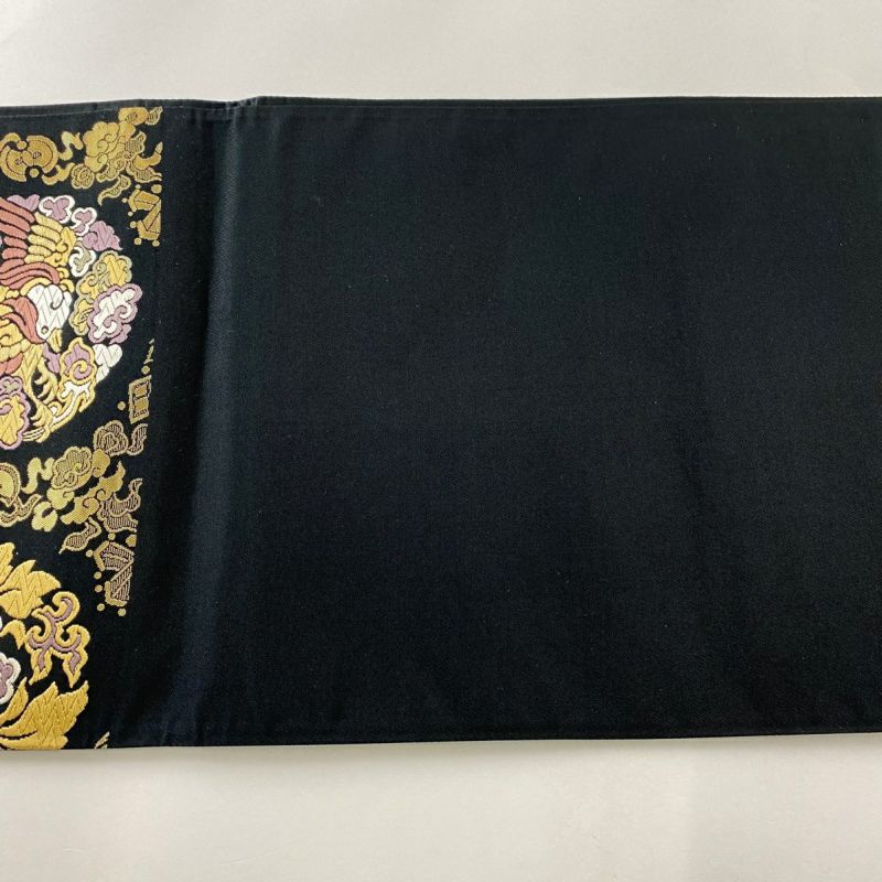 袋帯 美品 名品 龍 鳥 金糸 唐織 黒 六通 正絹｜中古・古着