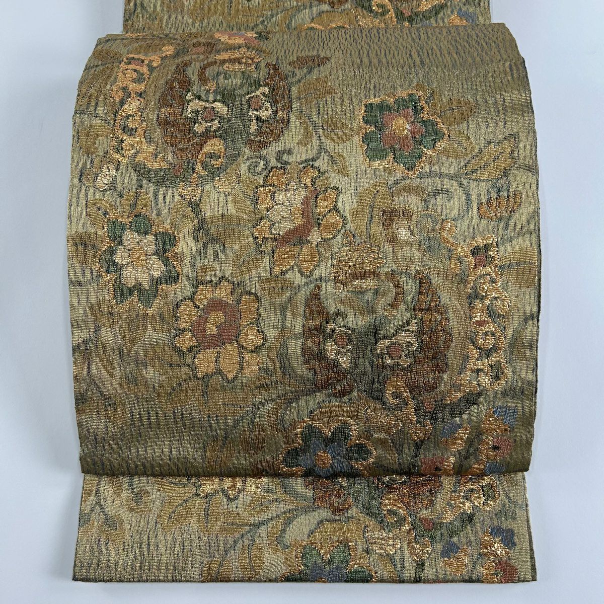 袋帯 美品 秀品 華文 鳥 金糸 箔 金色 六通 正絹｜中古・古着