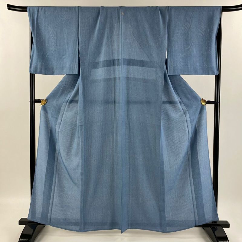 【未使用　トールサイズ】江戸小紋　寄柄　雲　伊勢型　絽　裄丈70.5 身丈168 未使用 トールサイズ】江戸小紋 寄柄 雲 伊勢型 絽 裄丈70.5