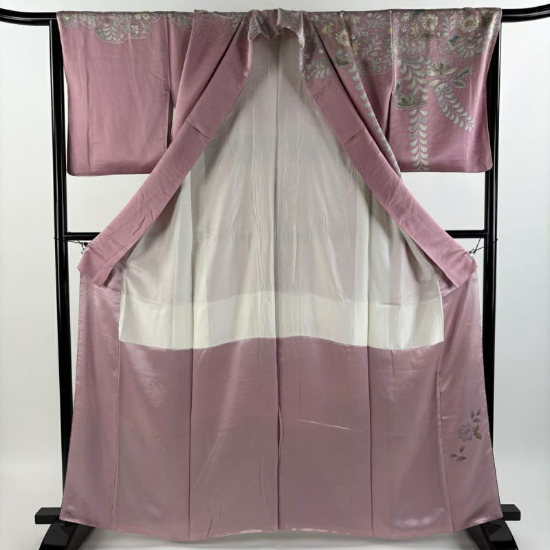 新品 辻が花 長襦袢 947 反物 正絹 薄オレンジ 花 未仕立 楽天市場】【新古品】 訪問着 着物 正絹 袷 麗幻辻が花 水色