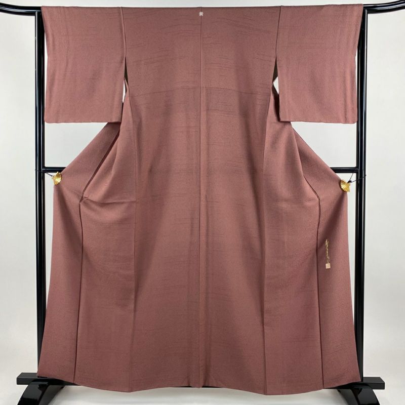 美品 小紋 鮫小紋 白藤色 縮緬 身丈166.5cm 裄丈70cm 袷 正絹 極鮫】一つ紋 江戸小紋 袷 鮫小紋 縮緬 黒✕白 丈164裄67 | Pay ID